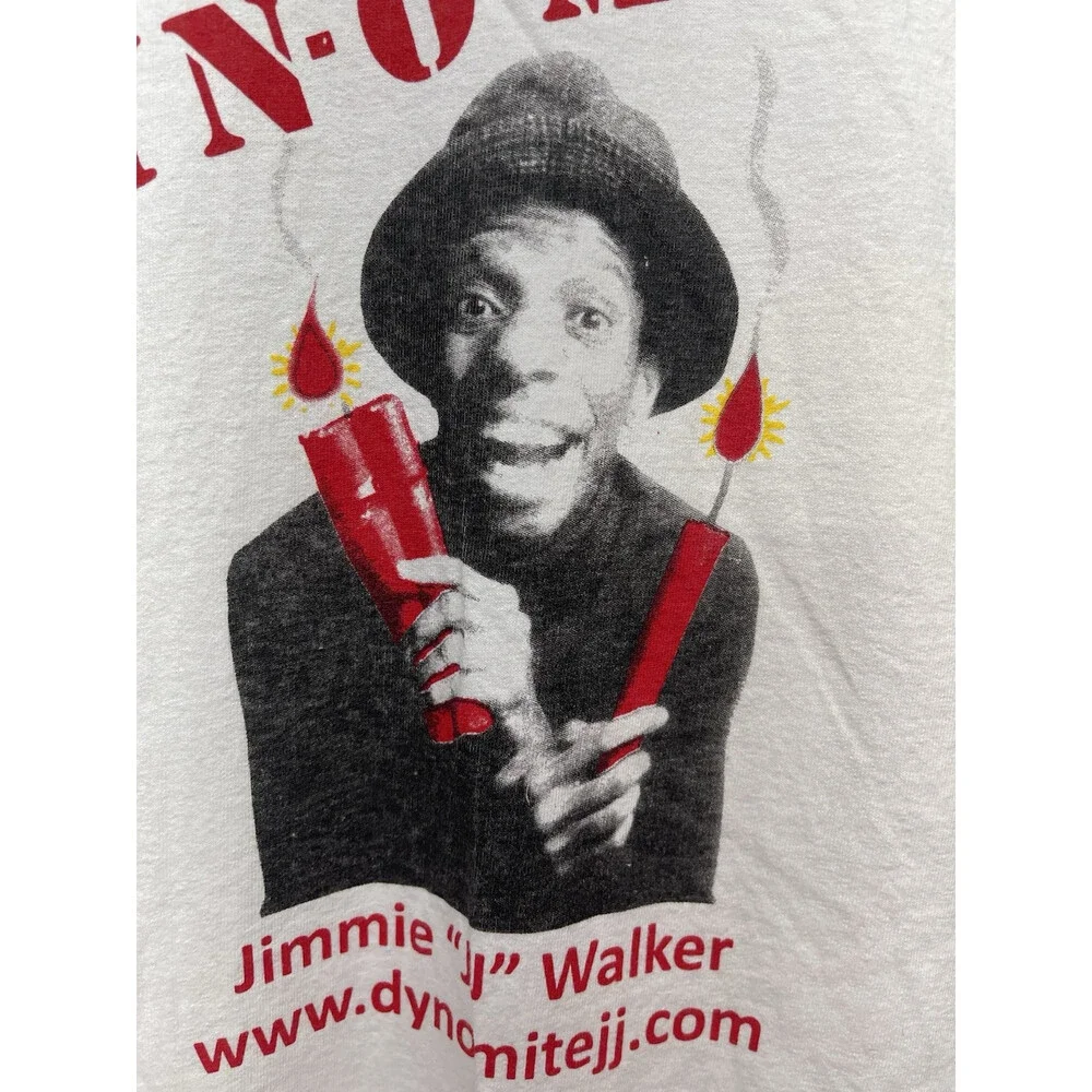 Vintage Jimmie Walker Signed Dyn-O-Mite Autographed J.J. Good Times T-Shirt XL